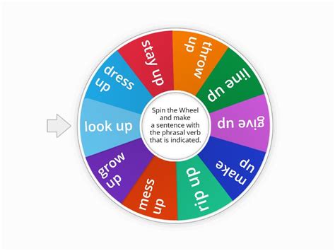 Phrasal Verbs With Up Spin The Wheel