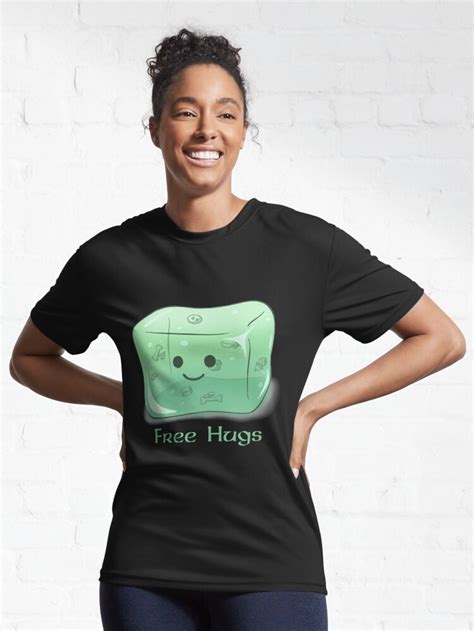 Gelatinous Cube Free Hugs Active T Shirt For Sale By Mimic Gaming Co