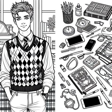 Preppy Coloring Pages Custom Paint By Numbers