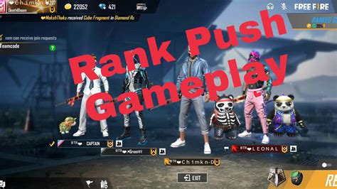 Rank Push Gameplay Free Fire Gamer Youtube