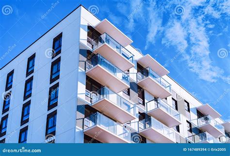 White Color Apartment Home House Residential Building Complex Real