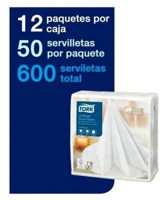 Tork Servilleta Desechable Tipo Tela Tork Linstyle Blanca Elegance