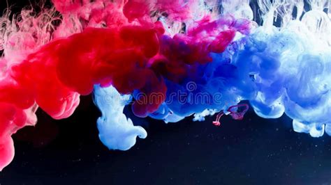 Motion Color Drop In Water Ink Swirling In Colorful Ink Abstraction