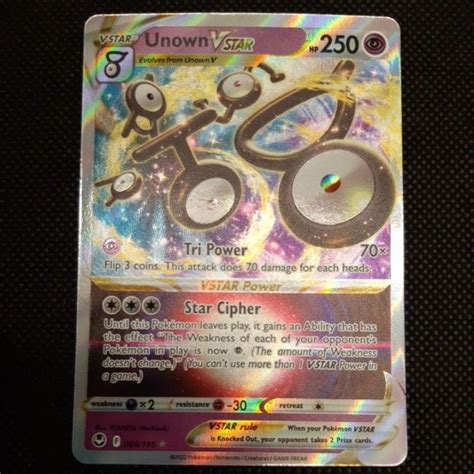 Pokemon Card TCG Silver Tempest Unown VSTAR 066 195 100 Original