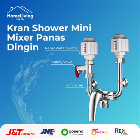 Jual Kran Shower Mini Mixer Panas Dingin Water Heater Tanpa Bobok