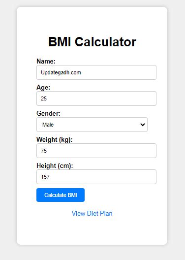 Bmi Calculator Using Html Css And Javascript In 3 Steps Wow