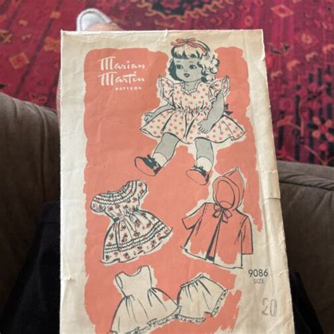 1950s Vintage Marian Martin Mail Order Doll Dress Pattern 9068 EBay