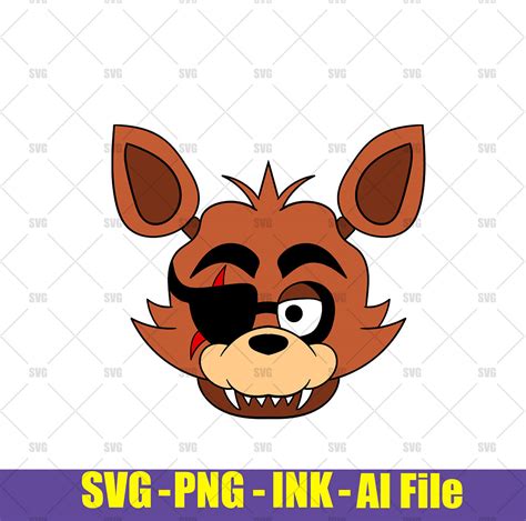 Foxy Five Nights At Freddys Svg Foxy Five Nights Svg Png Inspire