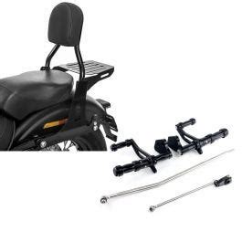 Set Sissy Bar Cl Avec Porte Bagages Pour Harley Davidson Dyna Street