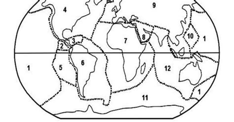 Bioconectados ATIVIDADES SOBRE PLACAS TECTÔNICAS MAPA PARA COLORIR