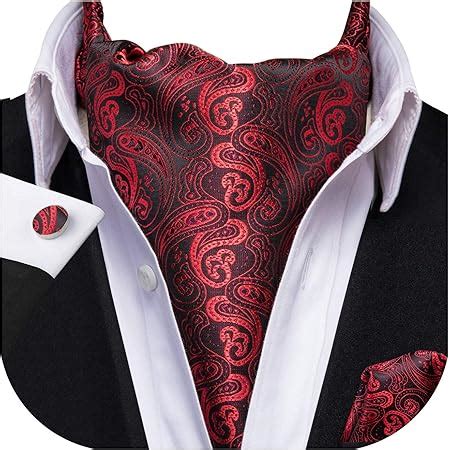 HISDERN Men S Black Cravat Wedding Paisley Cravats And Handkerchief