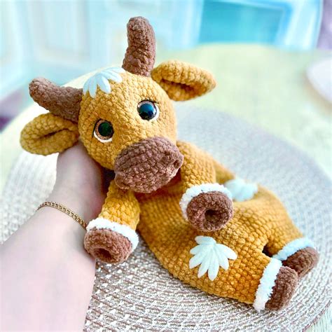 Crochet Snuggler Highland Cow Pattern Amigurumi Cow Pattern Cow