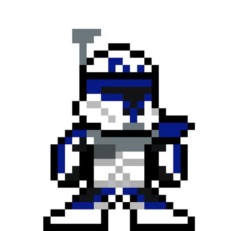 Captain Rex Pixel Art Pixel Drawing Star Wars Trilogy