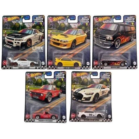 Hot Wheels Premium Boulevard 2023 Dodge Van 20 Ford Shelby GT500 98 Subaru Impreza 22B STi