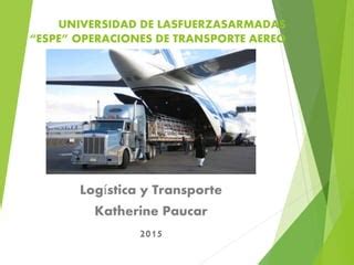 Universidad De Lasfuerzasarmadas Trnsporte Areo Limitaciones De Carga PPT