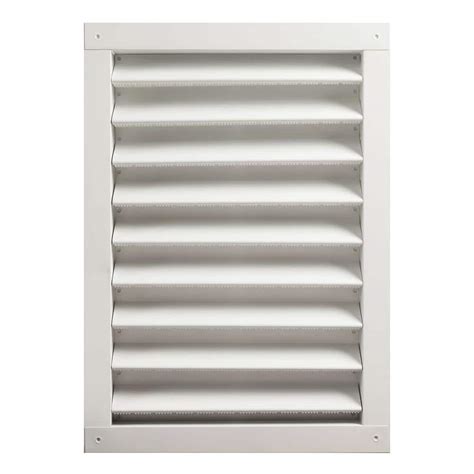 Master Flow 18 In X 24 In Aluminum Wall Louver Static Vent In White Da1824w The Home Depot