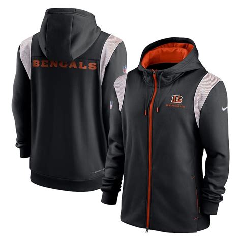 Bengals Sideline Performance Full Zip Hoodie | Football Fanzone