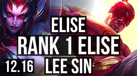 ELISE Vs LEE SIN JNG Rank 1 Elise 15 1 8 72 Winrate Legendary