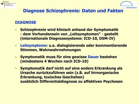 Ppt Diagnose Schizophrenie Daten Und Fakten Powerpoint Presentation