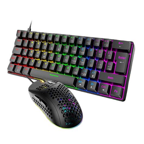 Kit Teclado E Mouse Dpi Mecanico Gamer Switch Blue Led Rgb Anti