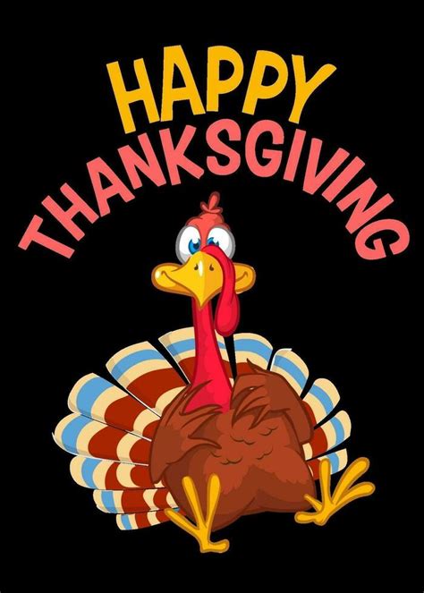 Cartoon happy cute thanksgiving turkey bird. Vector illustration ...