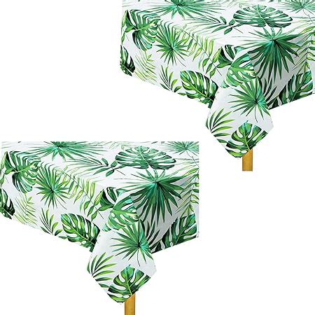 Pack Tropical Palm Leaf Tablecloths X Disposable