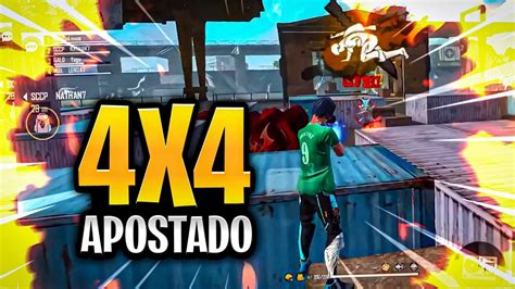 FREE FIRE AO VIVO 4v4 APOSTADO BROTA 2 YouTube