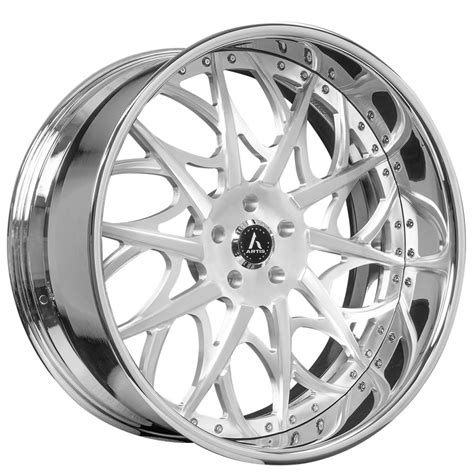 19 Staggered Artis Forged Wheels Bristol Brushed Silver Face With