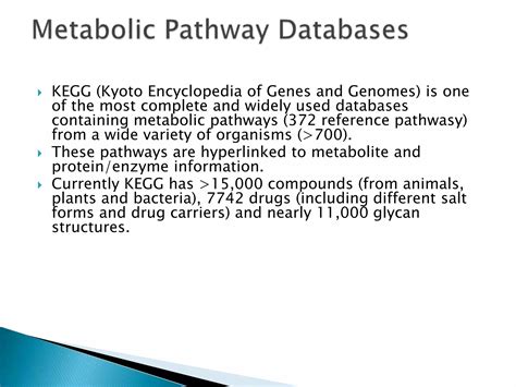 Databases Pathways Of Genomics And Proteomics Ppt