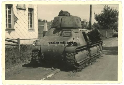 ORIG FOTO FRANZ Beute Panzer Somua S 35 Tank Char In JOLIMETZ