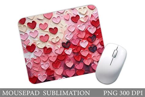 Hearts Mouse Pad Design Valentines Mouse Pad 3046489