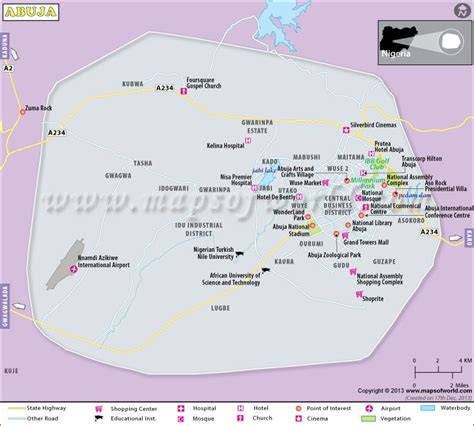 Map Of Abuja Fct Nigeria – The World Map