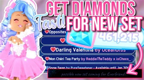 How To Farm Diamonds Fast For The Everfriend Set Roblox Royale High