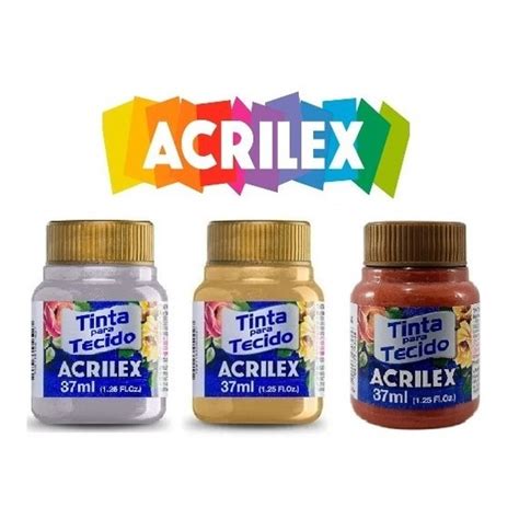 Kit Tintas De Tecido Acrilex Ml Escolha As Cores Escorrega