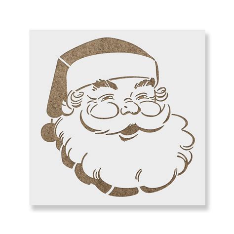 Santa Claus Stencil Design - Durable Stencil of Santa's Face