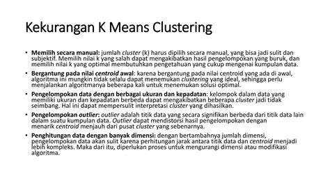 Algoritma Klasifikasi K Means Clustering Pptx