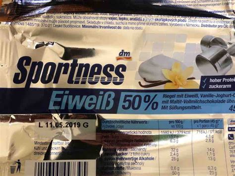 Dm Sportness Eiwei Riegel Vanille Joghurt Crisp Geschmack