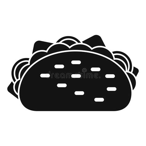 Fast Taco Icon Simple Vector Mexican Food Stock Vector Illustration