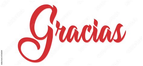 Gracias Thank You Written In Spanish Red Color Picture Poster