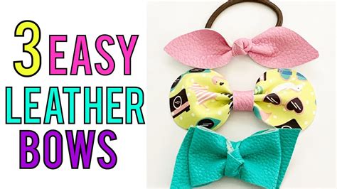 Easy Faux Leather Bow Tutorials Youtube