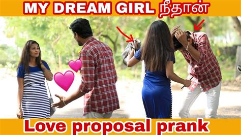 Love Proposal Prank Love Prank Tamil Prank Ms Starlight 1456 Youtube