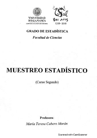 Teoria Muestreo Estadistico Pdf