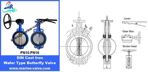 DIN Wafer Type Butterfly Valve Cast Iron PN10 16 Qingdao Ronghang