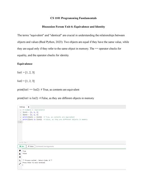 Discussion Forum Unit Cs Programming Fundamentals Discussion