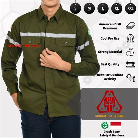 Jual KEMEJA SAFETY K3 BAJU WEARPACK OUTDOOR Seragam Kerja Lengan