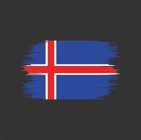 Iceland Flag Brush Stroke National Flag 5946672 Vector Art At Vecteezy