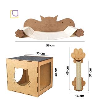 Kits Playground Para Gatos Brinquedo Para Pet Escadinha Prateleiras