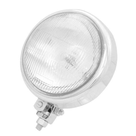 Farol Auxiliar Milha Neblina Cromado Lente 12 Cm Raiada Cristal