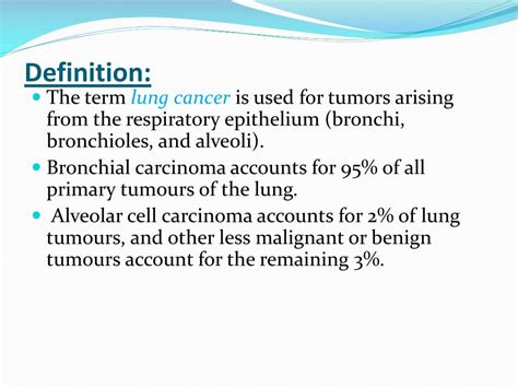 Ppt Lung Cancer Powerpoint Presentation Free Download Id 425407