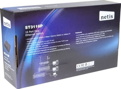Switch Netis ST3116P 16 ports 10/100